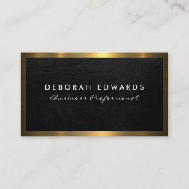 Tarjeta De Visita Textura negra | Santuario metálico de oro
