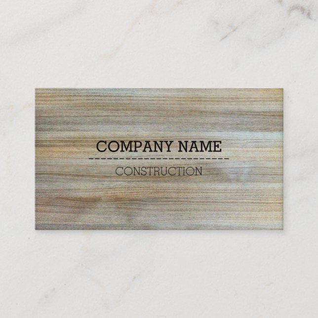 Tarjeta De Visita Textura profesional moderna de grano de madera n.º (Anverso)