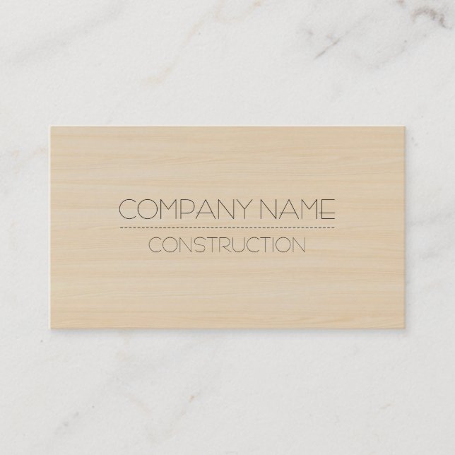 Tarjeta De Visita Textura profesional moderna de granos de madera #2 (Anverso)