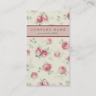 Tarjeta De Visita Textura rosada de los rosas del vintage