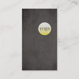 Tarjeta De Visita Textura simple moderna instructor de yoga amarillo
