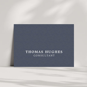 Tarjeta De Visita Textura Simple y Elegante Azul y Blanco Consultor
