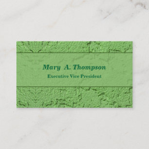 Tarjeta De Visita Textura verde del estuco