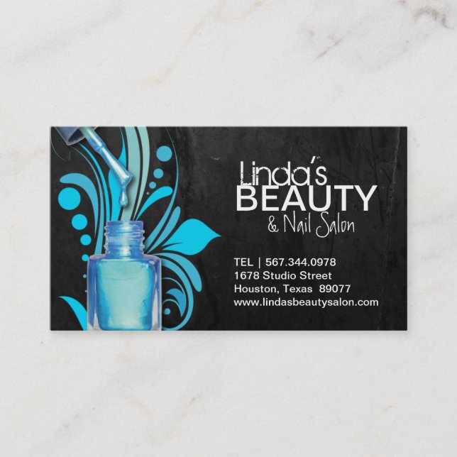 TARJETA DE VISITA TEXTURIZADA DEL SALÓN DEL CLAVO (Anverso)