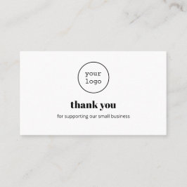 Tarjeta De Visita Thank You Card Logo Small Business Packaging Inser