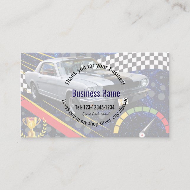 Tarjeta De Visita Thank you for your Business Editable Business mark (Anverso)