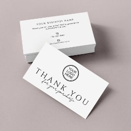 Tarjeta De Visita Thank You for Your Purchase Packaging Inserts