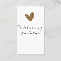 thanks for coming add name text message gold heart