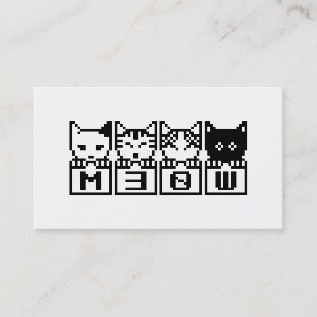 TARJETA DE VISITA THE 8-BIT CATS M30W (Anverso)