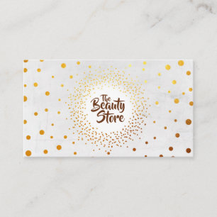Tarjeta De Visita The Beauty Store Círculos Dorados