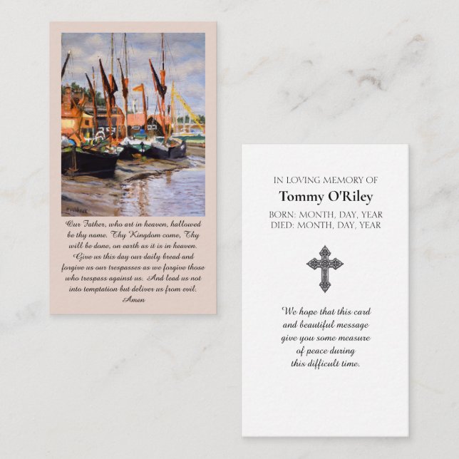 Tarjeta De Visita The Lord's Prayer -  Blue Purple Green Orange (Anverso / Reverso)