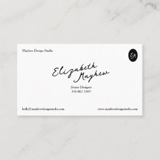 Tarjeta De Visita The Signature Script - Minimalist Business Card