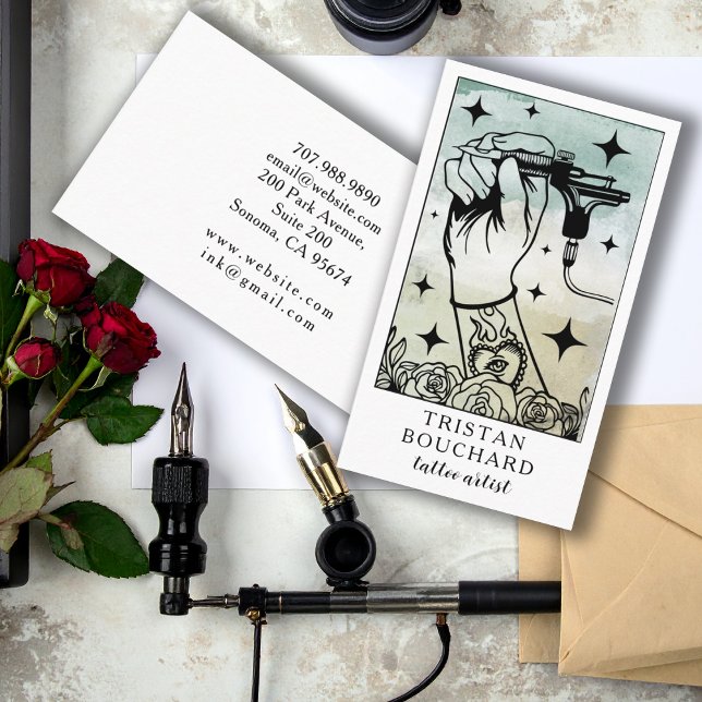 Tarjeta De Visita The Tattoo Artist Tarot Business Card (Subido por el creador)