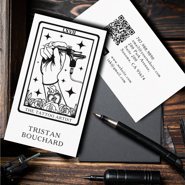 Tarjeta De Visita The Tattoo Artist Tarot Business Card (Subido por el creador)