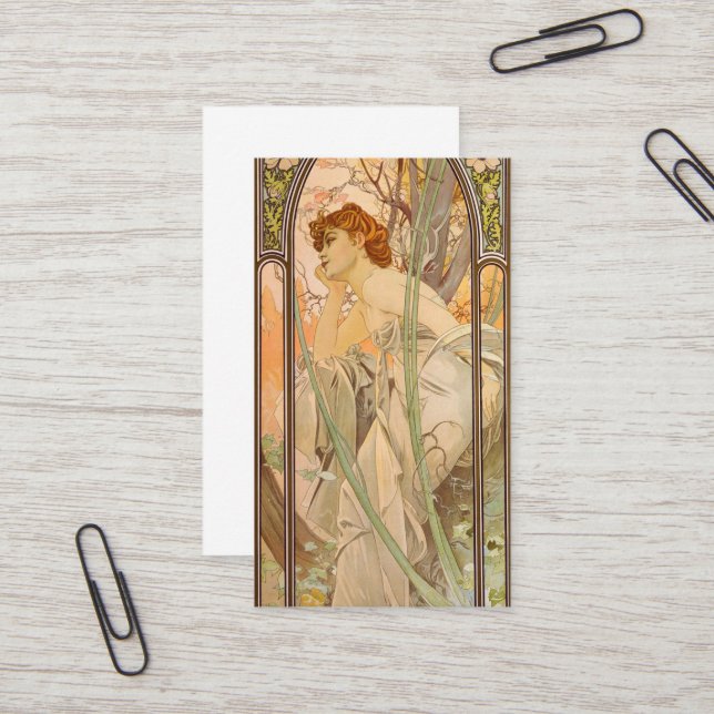 Tarjeta De Visita The Times of the Day, Evening Contemplation, 1899 (Anverso/Reverso In Situ)