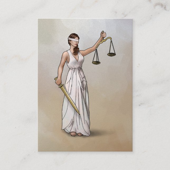 Tarjeta De Visita Themis - señora Justice (Anverso)