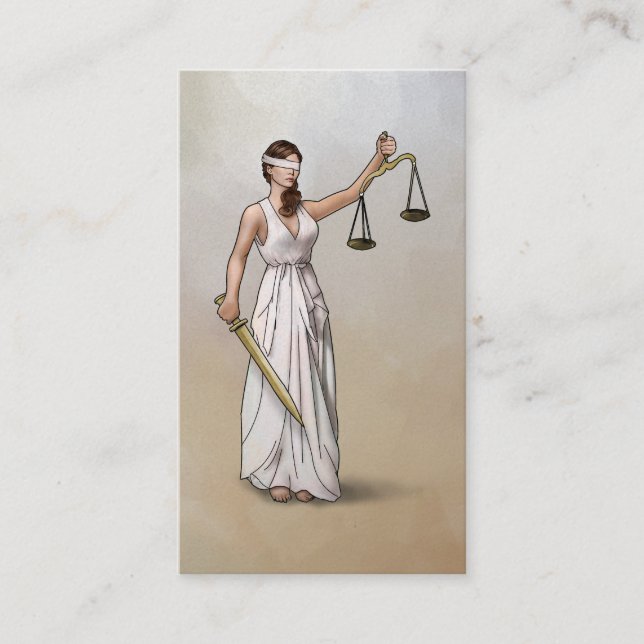 Tarjeta De Visita Themis - señora Justice (Anverso)
