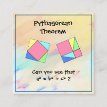 Tarjeta de visita Theorem Math Tutor de Pythagorem