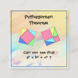 Tarjeta de visita Theorem Math Tutor de Pythagorem