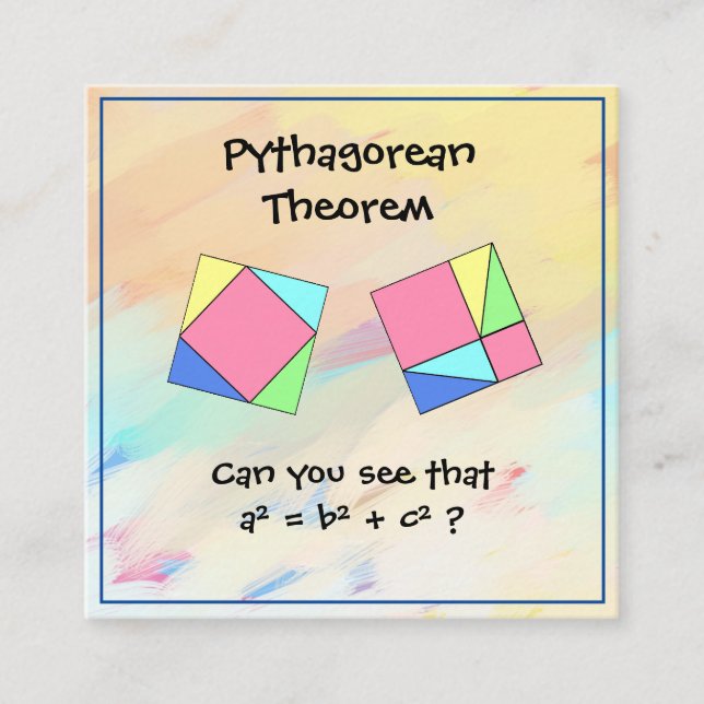 Tarjeta de visita Theorem Math Tutor de Pythagorem (Anverso)