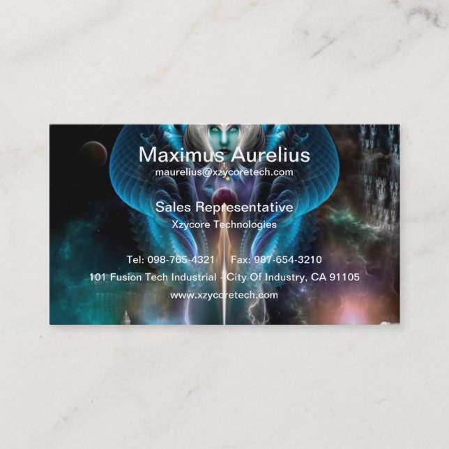 Tarjeta De Visita Thera Queen Of The Galaxy Business Card (Anverso)