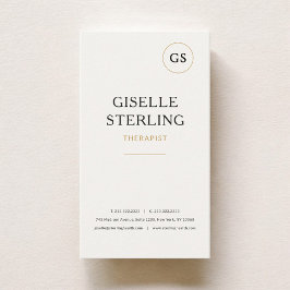 Tarjeta De Visita Therapist Mental Health Minimalist Professional 
