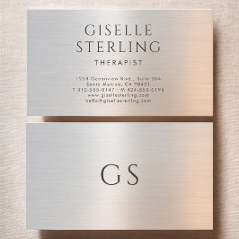 Tarjeta De Visita Therapist Psychologist Metallic