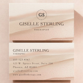 Tarjeta De Visita Therapist Psychologist Terracotta