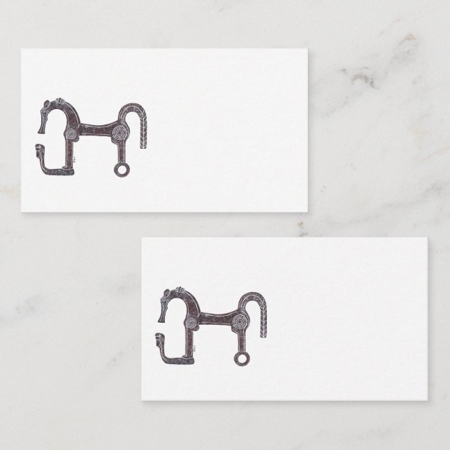 TARJETA DE VISITA THIELDÓN. CABALLO VACCEO (Anverso / Reverso)