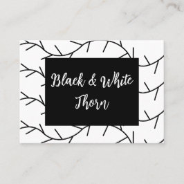 Tarjeta De Visita Thorn Black and White Thorn