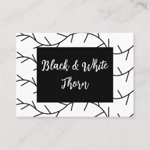 Tarjeta De Visita Thorn Black and White Thorn