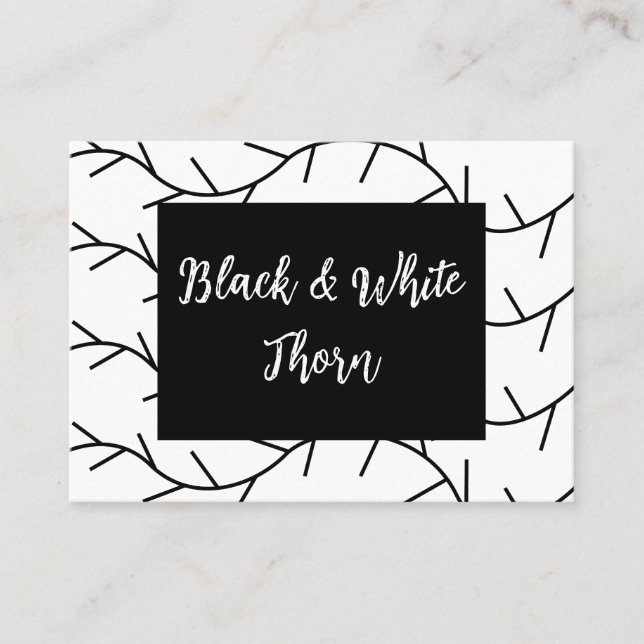 Tarjeta De Visita Thorn Black and White Thorn (Anverso)