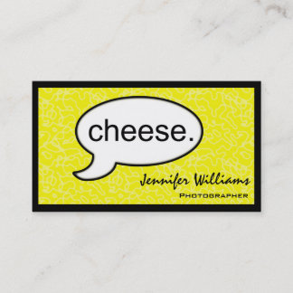 Tarjeta De Visita Thought Cloud Cheese Photographer Business Card