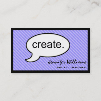 Tarjeta De Visita Thought Cloud Create Artist Business Card