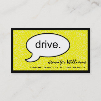 Tarjeta De Visita Thought Cloud Drive Limo Business Card