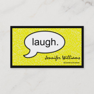 Tarjeta De Visita Thought Cloud Laugh Comedian Business Card