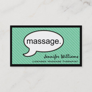 Tarjeta De Visita Thought Cloud Massage Therapist Business Card