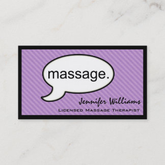 Tarjeta De Visita Thought Cloud Massage Therapist Business Card