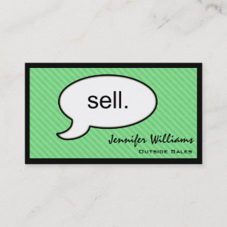 Tarjeta De Visita Thought Cloud Sell Salesman Business Card
