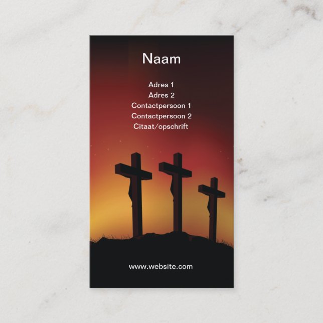 Tarjeta De Visita Three crosses (Anverso)