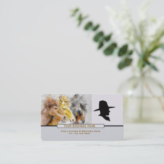 Tarjeta De Visita Three Horses Western Business Card