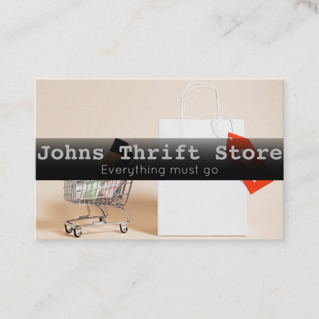 Tarjeta De Visita Thrift store business card (Anverso)