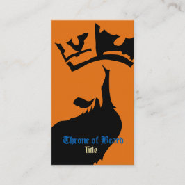 Tarjeta De Visita Throne Black on Naranja Business Card