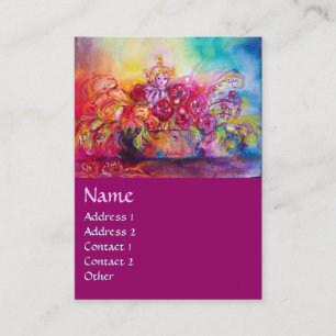 TARJETA DE VISITA THUMBELINA,TAPA DE FLORES Y MARIPOSA