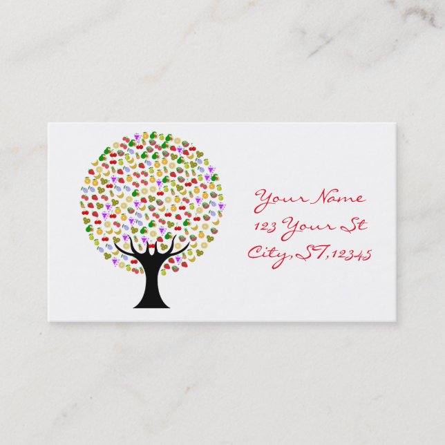 Tarjeta De Visita Thunder_Cove, árbol multifrutal (Anverso)