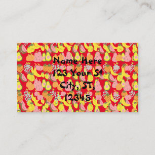Tarjeta De Visita Thunder_Cove de la colección de frutas variadas  