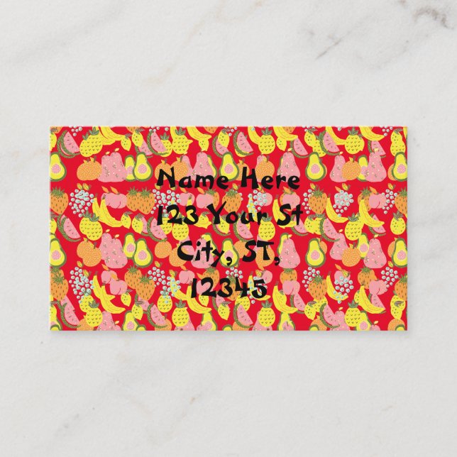 Tarjeta De Visita Thunder_Cove de la colección de frutas variadas    (Anverso)