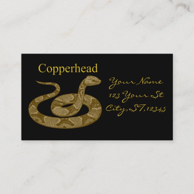 Tarjeta De Visita Thunder_Cove de serpiente de copo enrollado (Anverso)