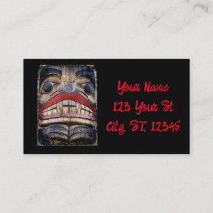 Tarjeta De Visita Thunder_Cove del tórax del tótem