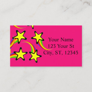 Tarjeta De Visita Thunder_Cove, estrellas de tiro arcoiris
